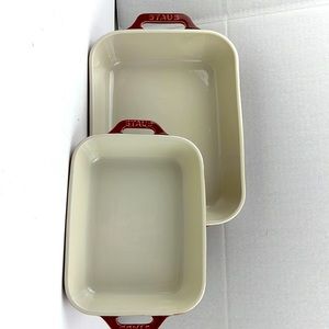 Set of Staub Baking Dishes in Brick Red